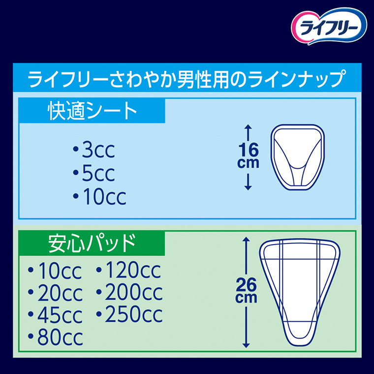 ライフリー さわやか男性用安心パッド 少量用（20cc） 26枚