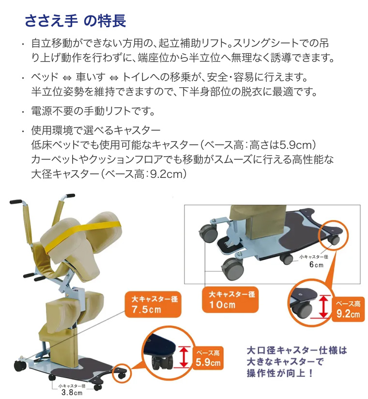 アビリティーズ・ケアネット 簡易型移乗リフト ささえ手 7031-00
