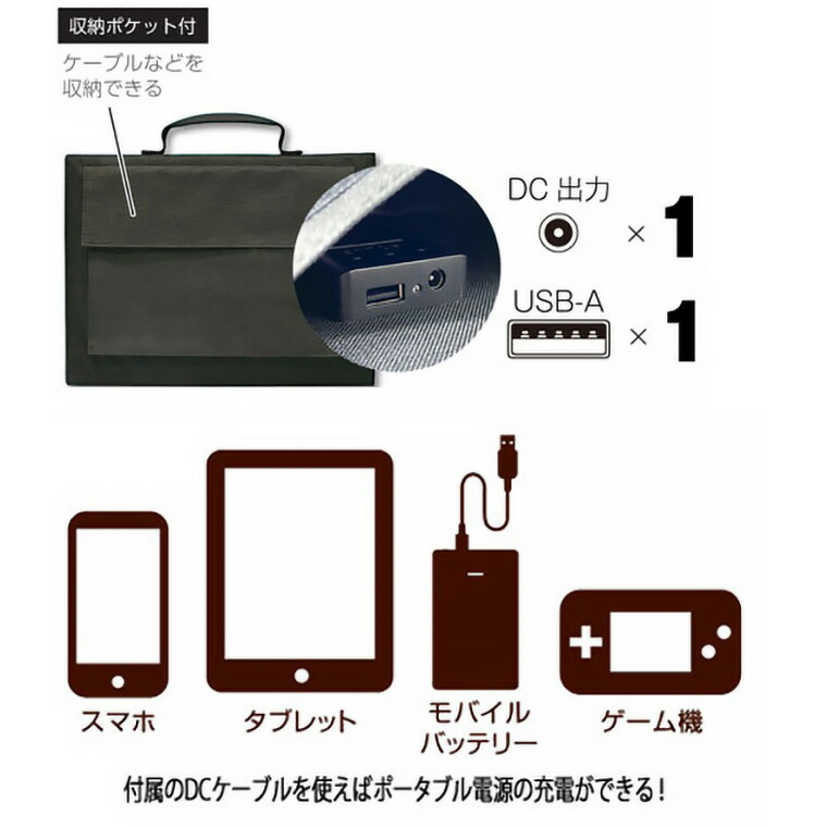 ソーラー充電器 30W TSK91K 多摩電子工業 │ 防災 災害 可搬式