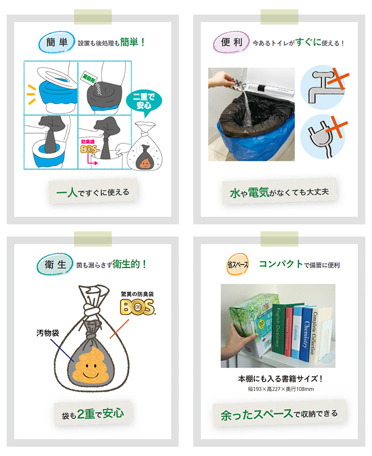 BOS非常用臭わなイトイレセット 15回分