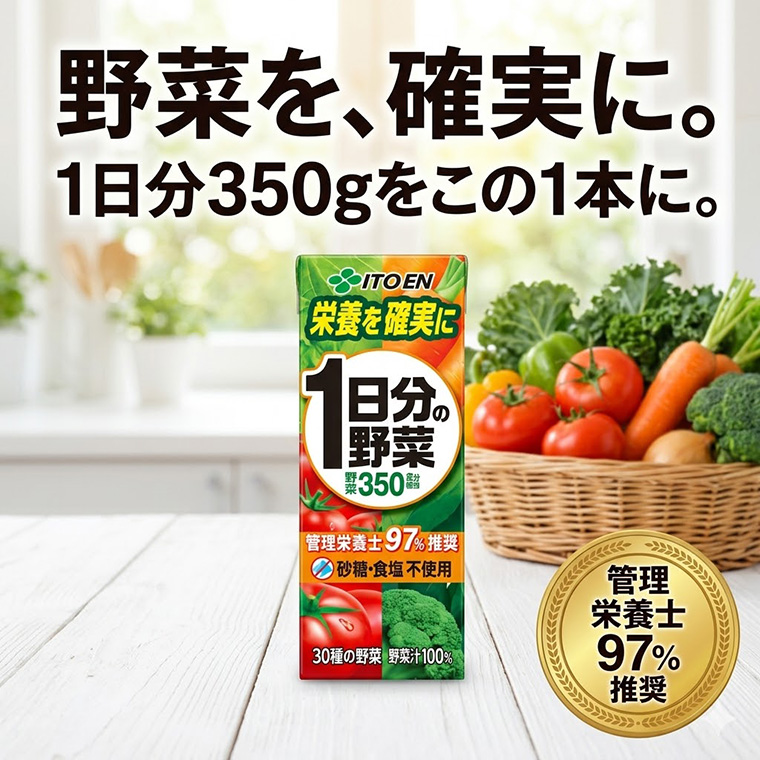 伊藤園（ITO EN） 野菜ジュース 紙パック 1日分の野菜 200mL 120本