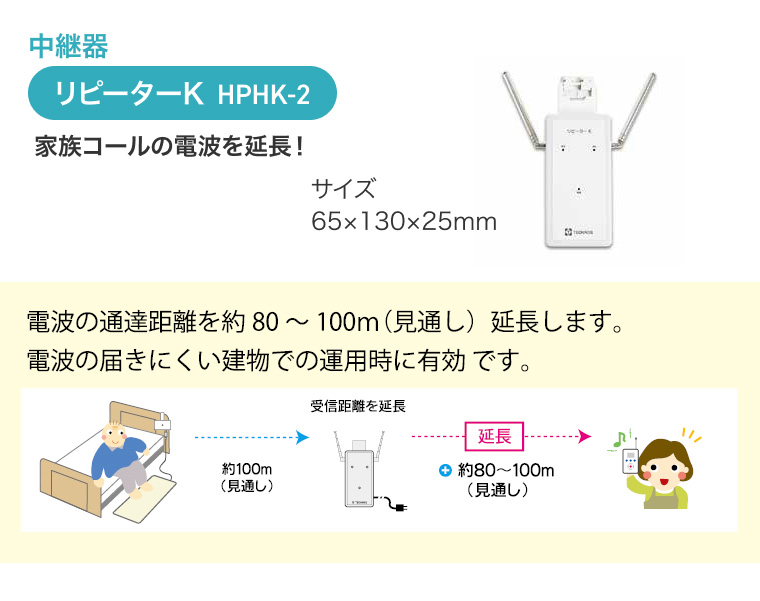 家族コール4A・ポータブル（中継器付）HKPT-4A/RP