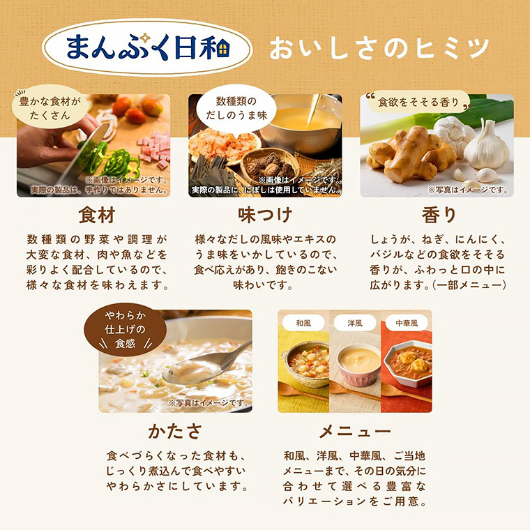 アサヒグループ食品 介護食 まんぷく日和 舌でつぶせる おかず 30個