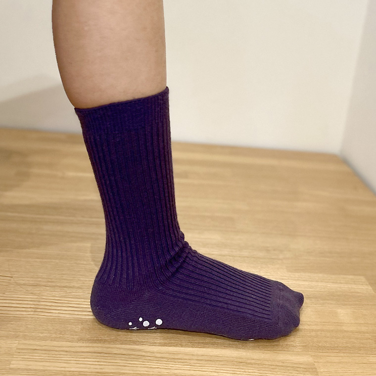 すべり止め付リブソックス福ふくふく婦人用秋冬タイプ