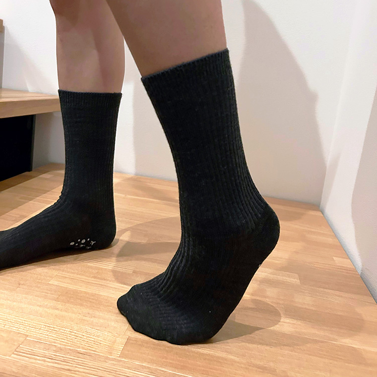 すべり止め付リブソックス福ふくふく紳士用秋冬タイプ