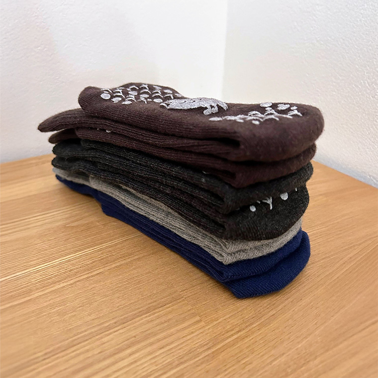 すべり止め付リブソックス福ふくふく紳士用秋冬タイプ