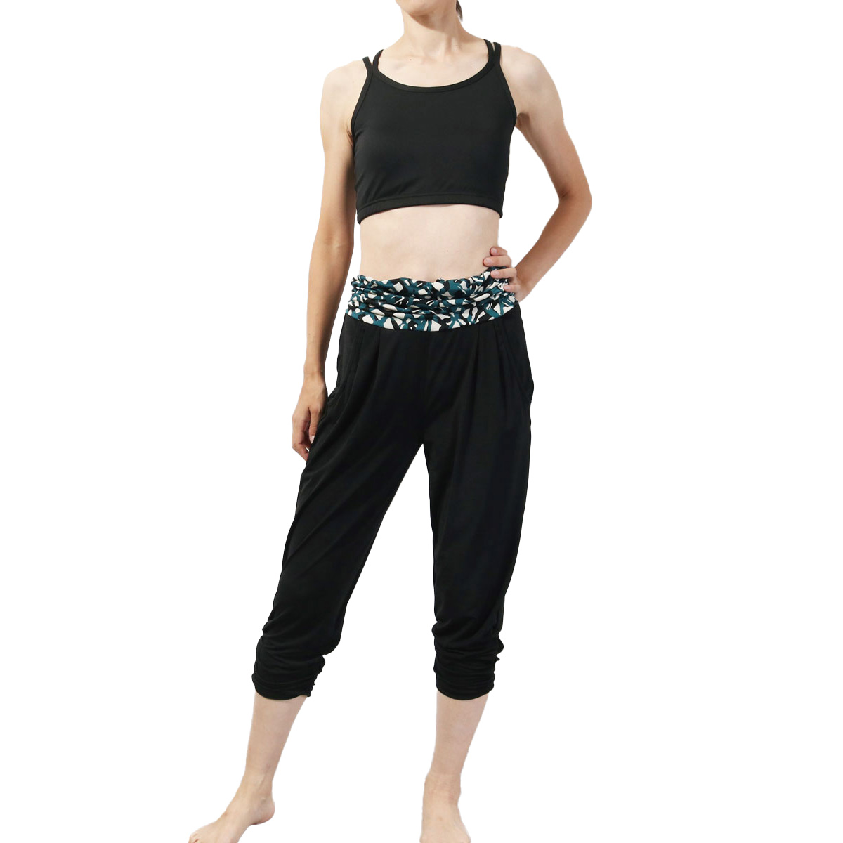 #送料無料ヨガウェア トレーニング フィットネスウェア ヨガパンツ ヨガ サルエル フィットネス スポーツウェア ハイウェスト | パネットワン | 09