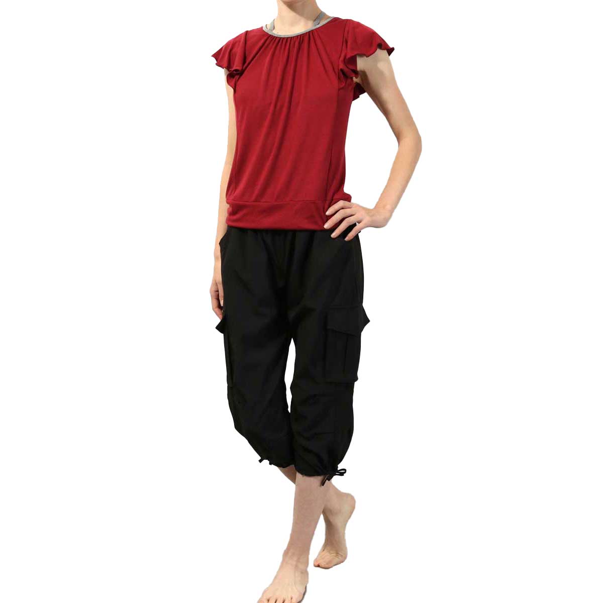 suria カップ付きトップス ヘムフィット ＊ ヨガウェア ダンス Tシャツ Lee.che ヨガウェア トップス カップ付き レディース ホットヨガ