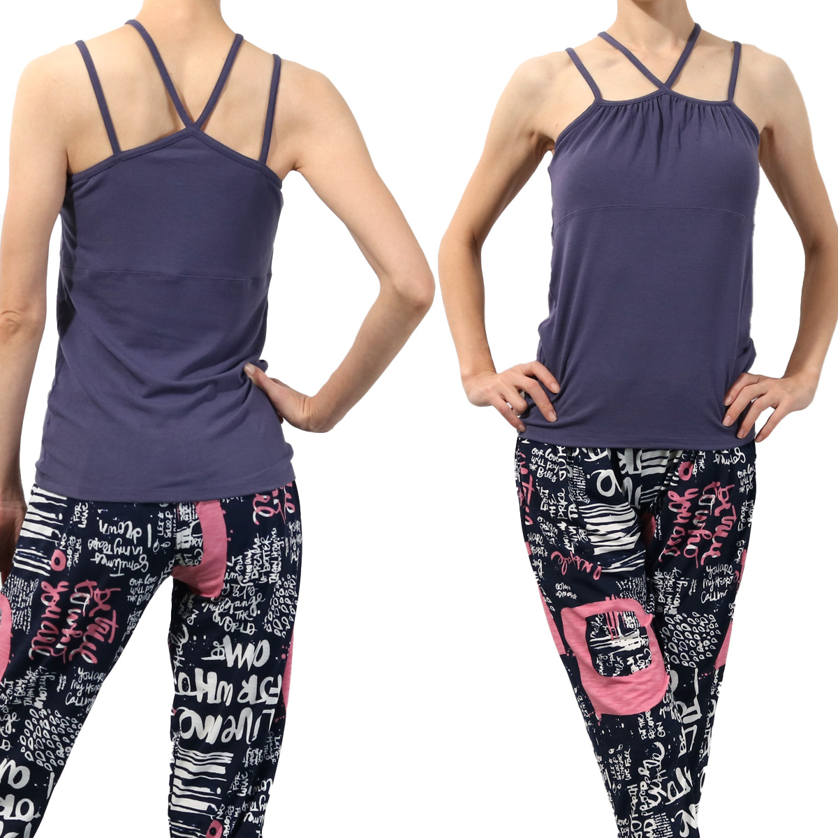 #送料無料ヨガウェア トップス フィットネス トレーニング カップ付 カットソー フィットネス ピラティス 半袖 ズンバ | パネットワン | 05