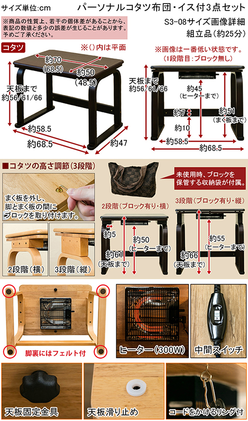 【送料無料】パーソナルコタツ 掛け布団 イス 天然木【3点セット】 楽天市場】【20時~クーポン5%引】 布団付き こたつ 3点 セット