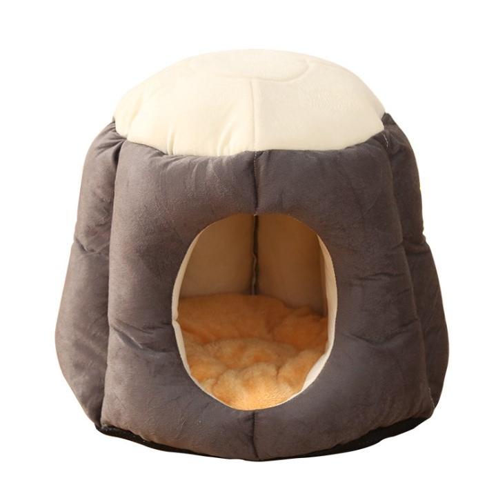 猫 ハウス 猫ベッド ドーム型 ペット ベッド クッション 猫 犬 ふわふわ もこもこ 柔らかい 選べる３色 かわいい｜panni123｜04