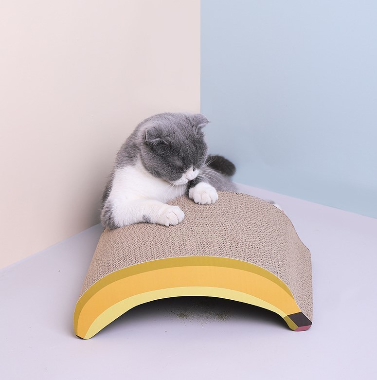 猫用 爪研ぎベッド ダンボール バナナ型 猫 爪研ぎ おもちゃ 猫ベッド