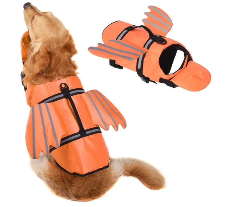 犬 ライフジャケット 小型犬 安全な泳ぎを補助 救命胴衣 ペットジャケット 犬用ライフジャケット 水泳の練習用品 犬 救急服 ペットライフジャケット 高浮力｜panni123｜03