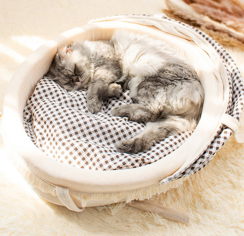 猫ハウス ペットベッド 犬ハウス クッション ベッド 枕付き 犬用 猫用