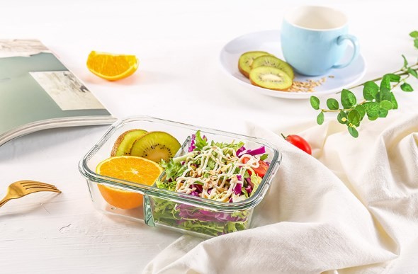 弁当箱 ランチボックス ガラス 透明 800ml 1000ml おしゃれ ピクニック