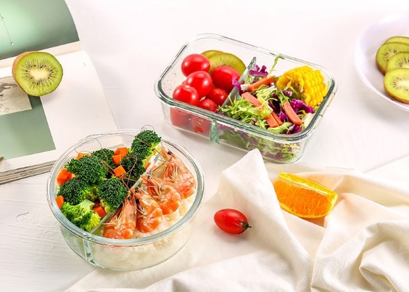 弁当箱 ランチボックス ガラス 透明 800ml 1000ml おしゃれ ピクニック