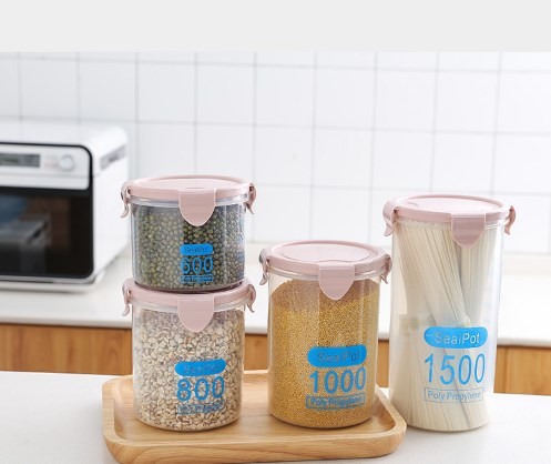 食品保存容器 プラスチック 密封 4点セット 4サイズ キッチン