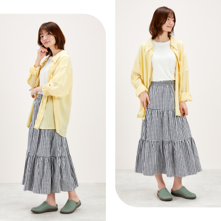 モデル着用グリーン