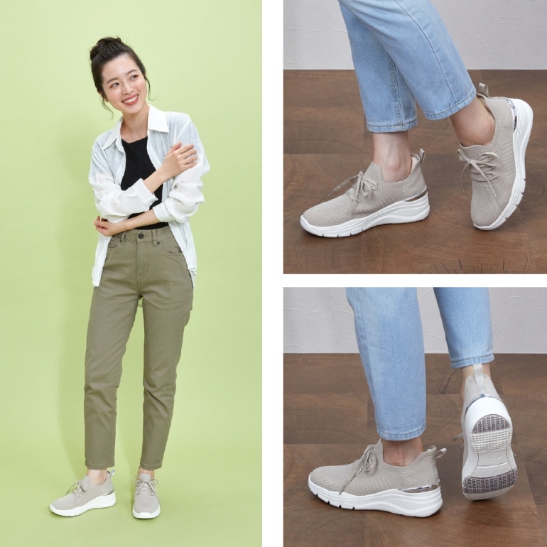 暑い夏でも爽やかに履けるメッシュ素材