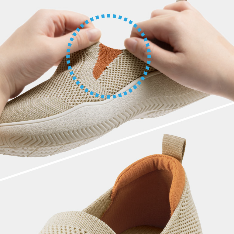 (2)リブ編み　フィット 歩きやすい