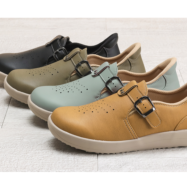 レディース合皮スリッポン