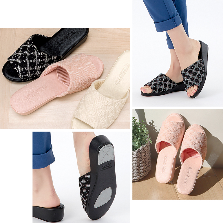 花柄ルームシューズ