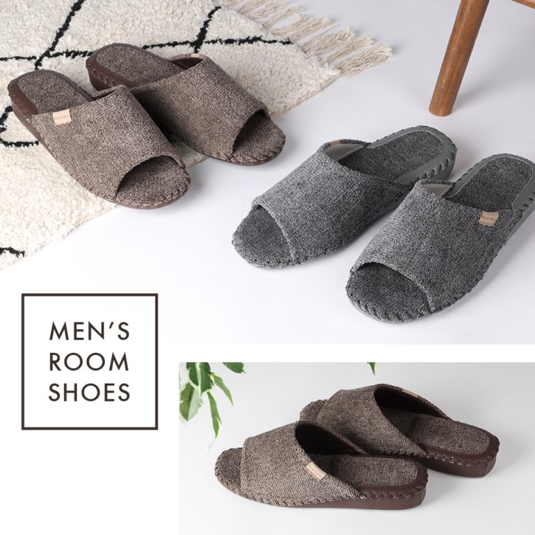 メンズルームシューズ メンズ 紳士用 スリッパ パイル タオル ペア 父