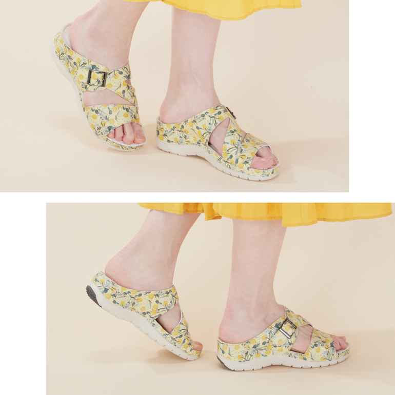 PANSY コンフォート レディース ヘップサンダル つっかけ 花柄