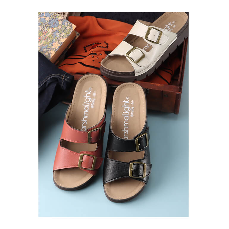 PANSY サンダル 靴 女性用 レディース コンフォート ダブルベルト