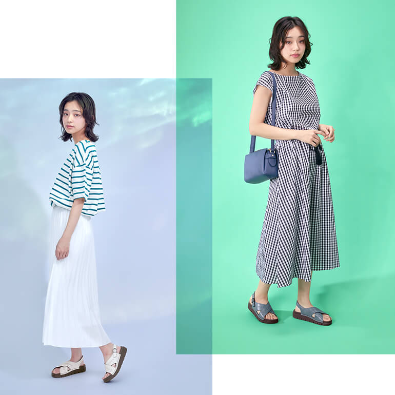 yunnaカネマツ　ミントグリーン バックストラップ サンダル 銀座カネマツ ミントグリーン バックストラップ サンダル - メルカリ