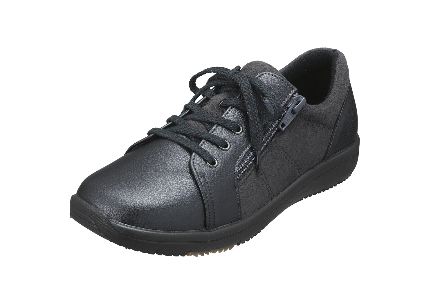 スニーカー シューズ レディース 幅広 ゆったり 撥水 スエード