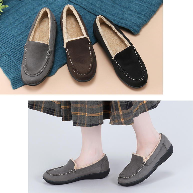 靴の内側はボアで暖かい