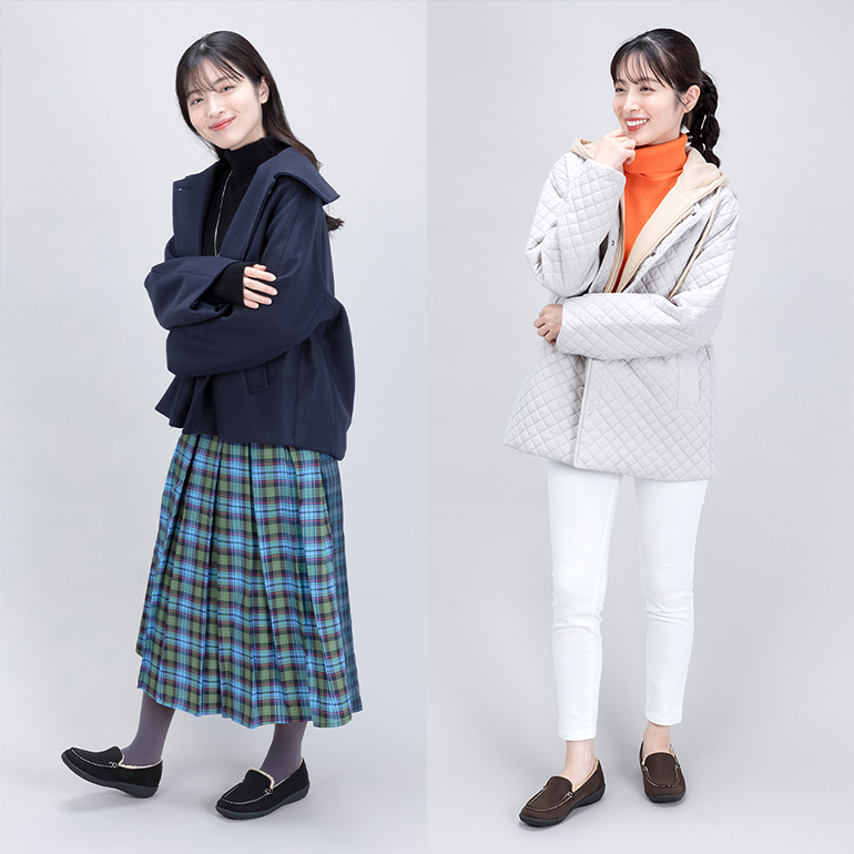 甲深のモカシンシューズ