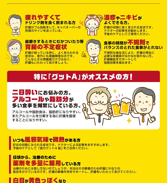 二日酔い 悪酔いに 黄色と黒の強力グットA錠24錠 メール便 ウコン 肝臓