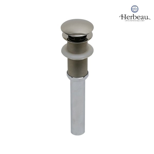 Herbeau／エルボ3086.70 プッシュ式 排水金具 オールドブラス 横穴無し