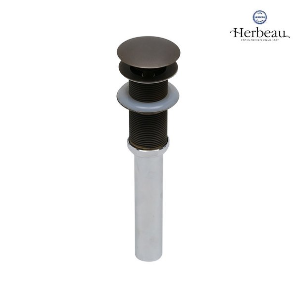 Herbeau／エルボ3086.70 プッシュ式 排水金具 オールドブラス 横穴無し