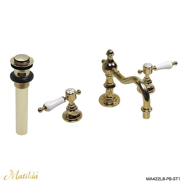 Matilda（マチルダ） アンティーク 蛇口 混合栓 おしゃれ 洗面所用 水