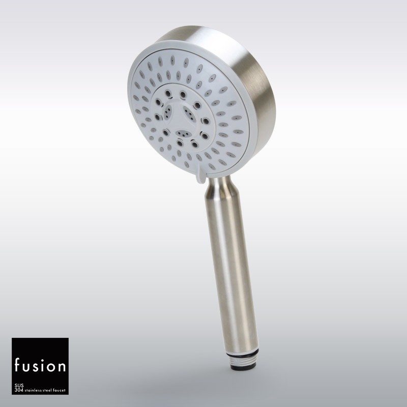 シャワーヘッド fusion SSB028 5way ステンレス・ラウンド・ラージシャワーヘッド バスルーム用水栓