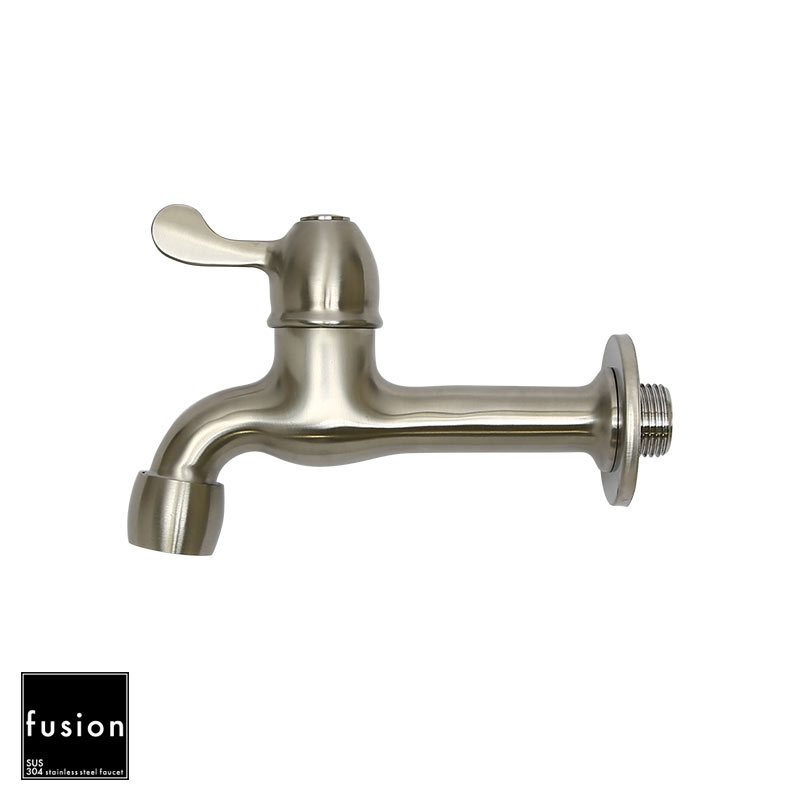 完売】壁付 水道 蛇口 fusion ステンレス ガーデン水栓 SSG353 庭
