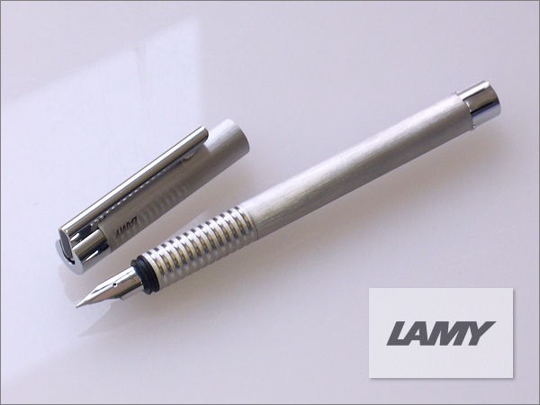 LAMY ラミー logo ロゴ・ステンレスヘアライン 万年筆 : lmy-l06