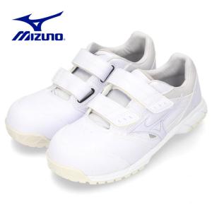 安全靴 ミズノ MIZUNO オールマイティCS ベルトタイプ C1GA1711 ホワイト ブラック...