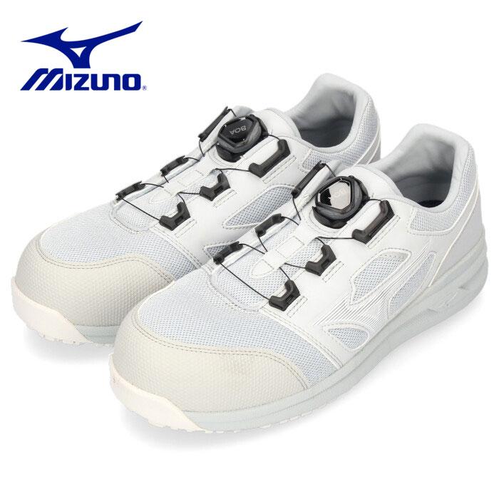 MIZUNO　シューズ　メンズ　F1GA2202　LS　52L　安全靴　グリーン　ワーキングシューズ　II　ミズノ　BOA　オールマイティ　黒　ブラック　グレー　EEE　ダイヤル式