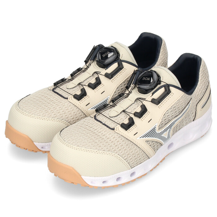 MIZUNO 安全靴 ミズノ オールマイティ VH51LBOA F1GA2306 49 ベージュ