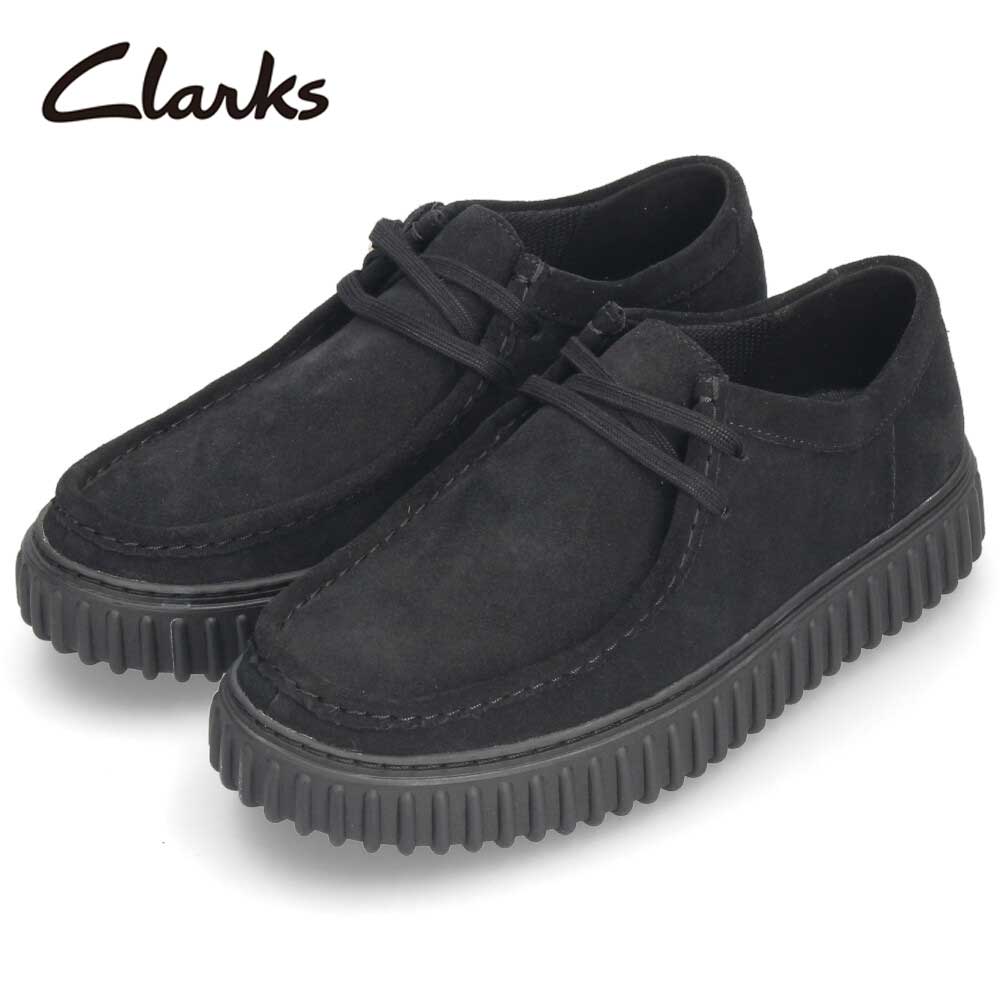 Clarks クラークス レザー スエード スニーカー メンズ Torhill Lo