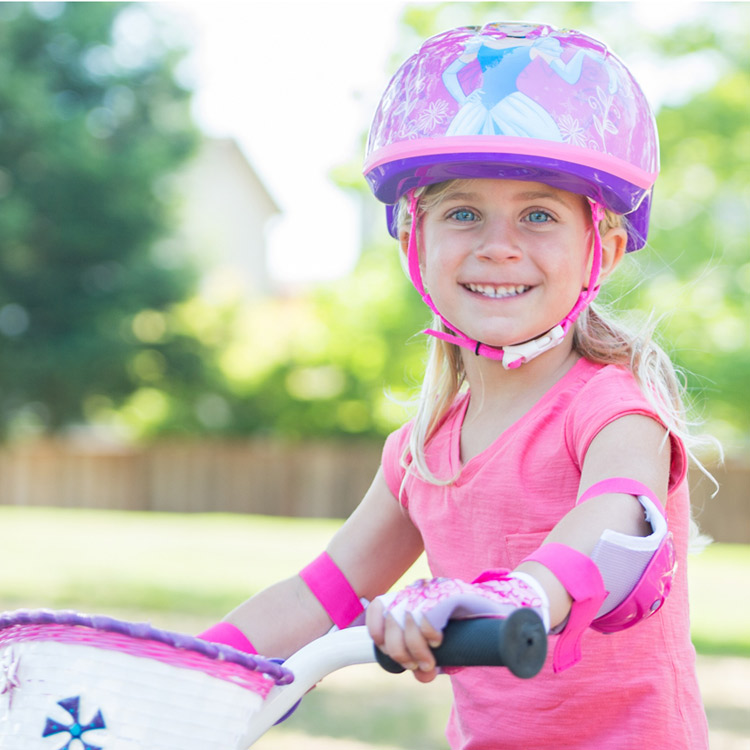 ディズニー プリンセス ピンク/パープル ヘルメット 幼児用 自転車 
