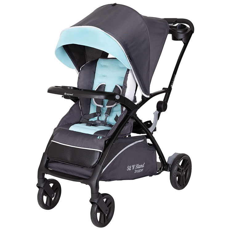 お安く【二人乗り】ダブル ベビーカー ベビートレンド 目立つ汚れ無 一部日焼け有 BabyTrend（ベビートレンド）二人乗りベビーカーブラック
