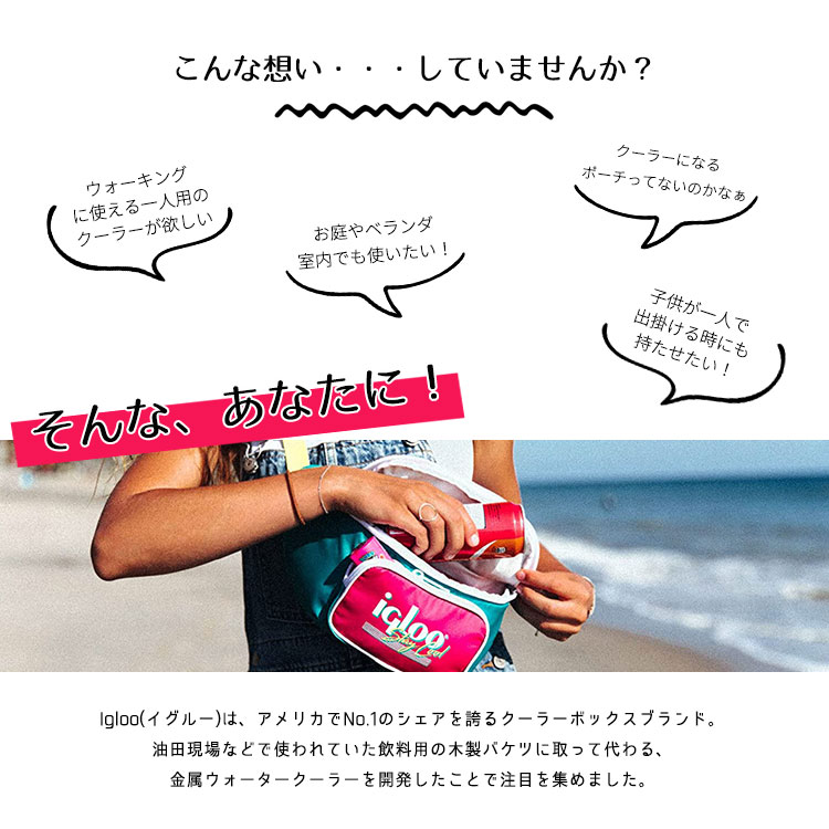 イグルー クーラーバッグ ファニーパック レトロ フィエスタブルー ウエストポーチ ボディバッグ 3缶 Igloo Retro Fanny Pack イグルー クーラーバッグ ファニーパック レトロ フィエスタ