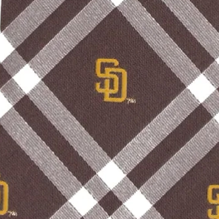 MLB公式商品 サンディエゴ・パドレス ネクタイ ロードス チェック柄 LA