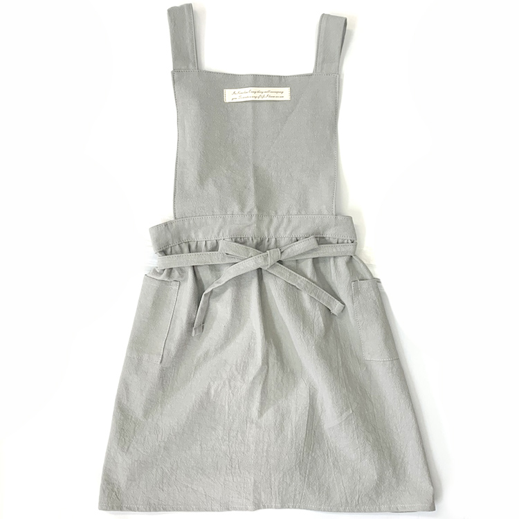 子供 エプロン キッズ コットン ワンピース風 女の子 子ども フリル