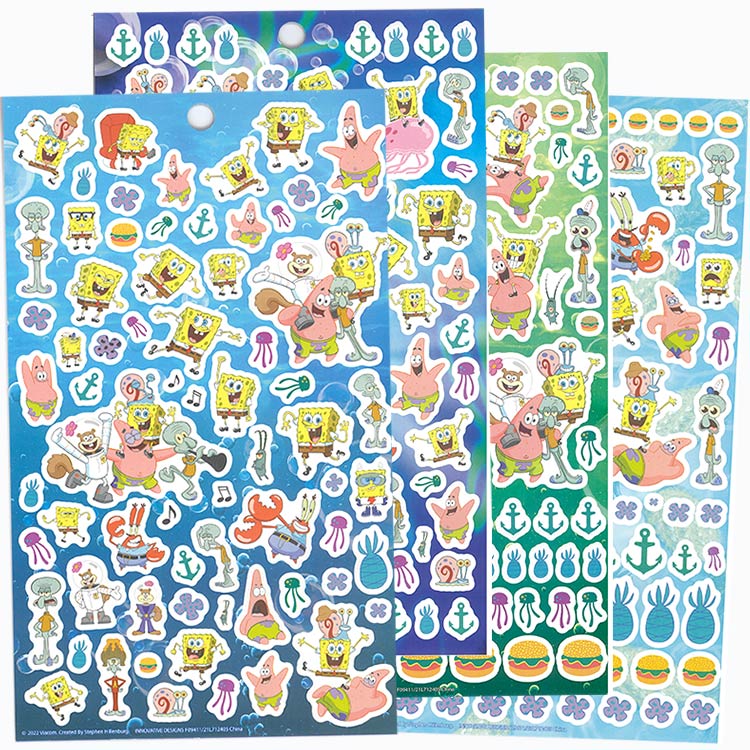 スポンジボブ シール 300カット ごほうびシール 手帳 スケジュール